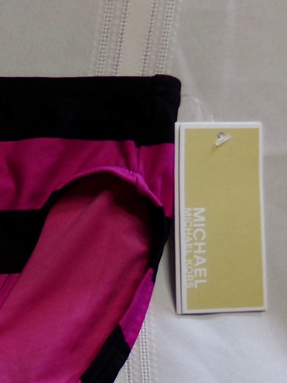NWT Michael Michael Kors 660 Cerise Sport, Stripped 2PC Bikini Size XS - Picture 4 of 13